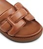 Color:Medium Brown - Image 6 - Wylalaendar Leather Slides
