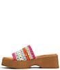 Color:Crochet/Multi - Image 4 - Yassu Crochet Platform Slide Sandals