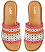 Color:Crochet/Multi - Image 5 - Yassu Crochet Platform Slide Sandals