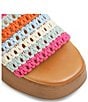 Color:Crochet/Multi - Image 6 - Yassu Crochet Platform Slide Sandals