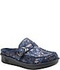 Alegria Brigid Lumen Print Suede Buckle Strap Mule Clogs - Image 1