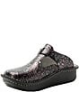 Alegria Classic Floral Embossed Leather Clogs - Image 4
