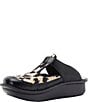 Alegria Classic Natural Instinct Animal Print and Leather Clogs - Image 4