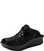 Alegria Classic Swirling Etched Leather Clogs - Image 4