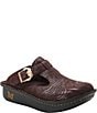 Alegria Classic Swirling Etched Leather Clogs - Image 5