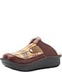 Alegria Classic Timberloom Leather and Plaid Clogs - Image 4