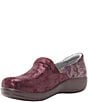 Alegria Keli Glimmer Leather Snake Print Accent Clogs - Image 6