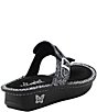 Alegria Kennedi Lizard Print Leather Thong Platform Heel Sandals - Image 2