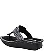 Alegria Kennedi Lizard Print Leather Thong Platform Heel Sandals - Image 3