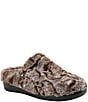 Color:Frosty Brown - Image 1 - Loungeree Faux Fur Slippers