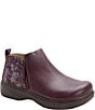 Alegria Oaklee Leather Snake Print Accent Dual Zip Ankle Booties - Image 1