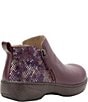 Alegria Oaklee Leather Snake Print Accent Dual Zip Ankle Booties - Image 2