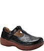 Alegria Odessa Perforated Leather T-Strap Rocker Bottom Clogs - Image 5