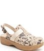 Alegria Olanna Animal Print Leather Slingback Clogs - Image 1