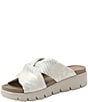 Alegria Rylie Satin Brocade Knotted Platform Slide Sandals - Image 4
