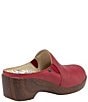 Color:Roman Candle Coral - Image 2 - Serenti Roman Candle Printed Leather Clogs