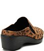 Color:Stretch Leopard - Image 2 - Shilaine Leopard Print Stretch Clog Slide Sandals