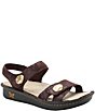 Alegria Vienna Swirling Print Leather Platform Sandals - Image 5
