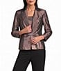 Alex Evenings 3/4 Sleeve Gathered Waist Embellished Closure Twin Set - Image 1