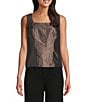 Alex Evenings 3/4 Sleeve Gathered Waist Embellished Closure Twin Set - Image 3