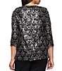 Alex Evenings 3/4 Sleeve Sequin Twinset - Image 2