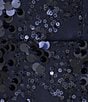 Alex Evenings 3/4 Sleeve Square Neck Sequin Gown, Color:Navy - Image 3
