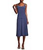 Color:Wedgewood - Image 3 - Beaded 3/4 Sleeve Scoop Neck 2-Piece Jacket Dress