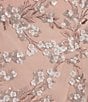 Color:Shell Pink - Image 3 - Cap Sleeve V-Neck Godet Skirt Embroidered Gown
