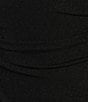 Alex Evenings Cowl Neck 3/4 Beaded Illusion Sleeve Metallic Knit Sheath Dress, Color:Black - Image 3