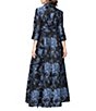Alex Evenings Long Jacquard Button Front Tie Waist Gown - Image 2