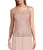 Color:Shell Pink - Image 5 - Long Sleeve Square Neck Elongated Lace 2-Piece Twinset