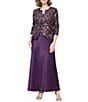 Alex Evenings Long Stretch Sequin Mock Jacket Dress - Image 1