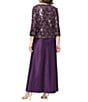 Alex Evenings Long Stretch Sequin Mock Jacket Dress - Image 2
