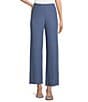 Alex Evenings Metallic Knit Wide Leg Pants, Color:Wedgewood - Image 1