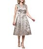 Alex Evenings Midi A-Line Jacquard Dress - Image 1