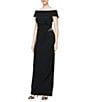Alex Evenings Off The Shoulder Embellished Sheath Dress - Image 1