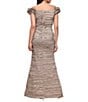 Alex Evenings Off The Shoulder Ruffle Strap Crinkle Stretch Taffeta Long Dress - Image 2