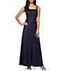 Color:Midnight - Image 3 - Petite Size Sequin A-Line 2-Piece Jacket Dress
