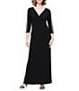 Alex Evenings Petite Size Beaded Illusion Gown - Image 1
