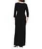 Alex Evenings Petite Size Beaded Illusion Gown - Image 2