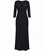 Alex Evenings Petite Size Beaded Illusion Gown - Image 3