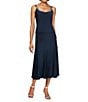 Alex Evenings Petite Size Scoop Neck 3/4 Sleeve Beaded Midi 2-Piece Jacket Dress, Color:Navy - Image 3