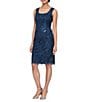Alex Evenings Petite Size Embroidered Jacket Dress, Color:Navy - Image 3