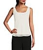 Alex Evenings Petite Size Embroidered Twinset, Color:Ivory - Image 3