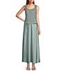 Alex Evenings Petite Size Scoop Neck 3/4 Sleeve Glitter Lace 2-Piece Jacket Dress, Color:Ice Sage - Image 3