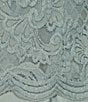 Alex Evenings Petite Size Scoop Neck 3/4 Sleeve Glitter Lace 2-Piece Jacket Dress, Color:Ice Sage - Image 5