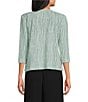 Alex Evenings Petite Size Printed Jacquard Knit Twinset - Image 2
