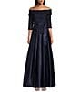 Color:Dark Navy - Image 3 - Petite Size Satin Inverted Pleat Ball Gown Skirt