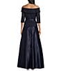 Color:Dark Navy - Image 4 - Petite Size Satin Inverted Pleat Ball Gown Skirt
