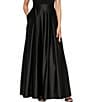 Color:Black - Image 1 - Petite Size Satin Inverted Pleat Ball Gown Skirt